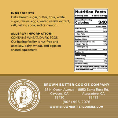 Oatmeal Raisin Nutrition Facts